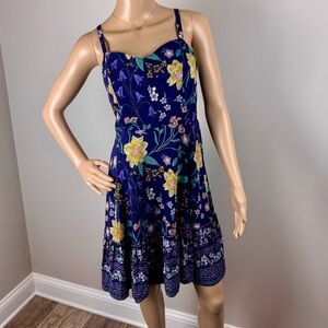 Old Navy Women's Sundress Size‎ Medium Blue Multicolor Floral Strap Pullover